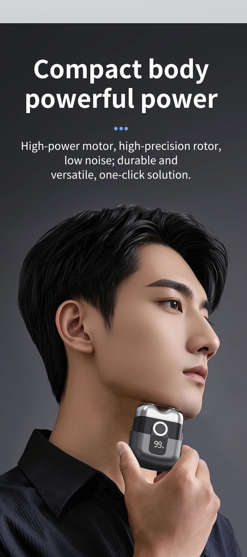 Mini electric shaver, compact and fast charging for home use, men's car shaver, portable for home use, gift for father and boyfr Beauty World Shop