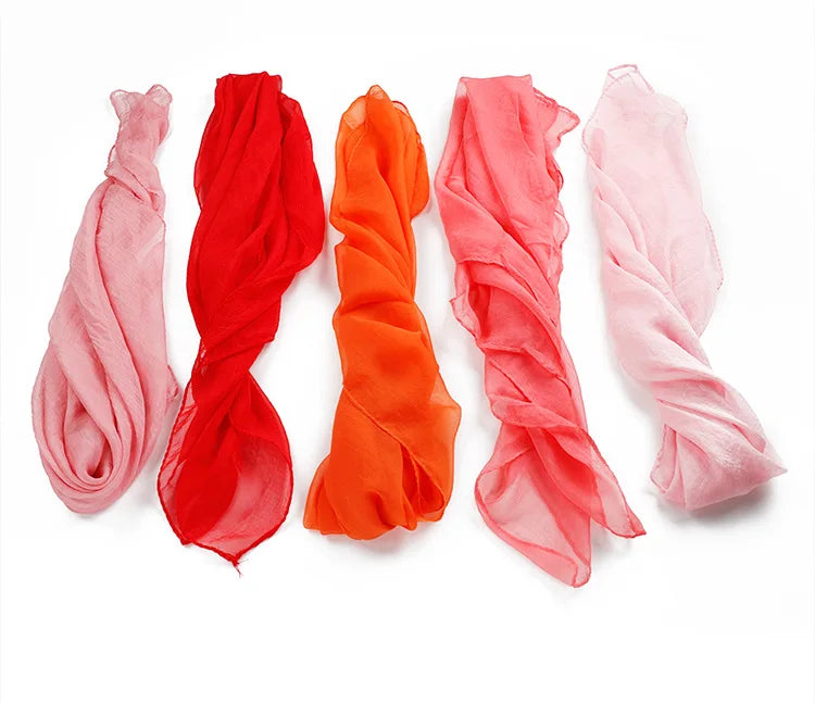 New 70X70cm Simulation Silk Scarves Women's Versatile Small Square Solid Chiffon Scarf Gauze Scarf Party Gift Beauty World Shop