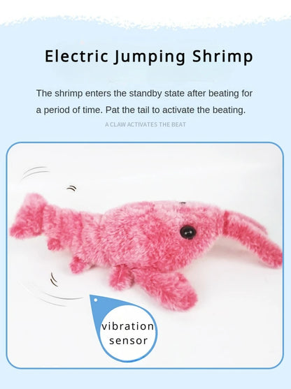 New Cat Toys Electric Lobster USB Rechargeable Simulation Jumping Shrimp Plush Electric Pet Teasing Cat Dogs Toys Pet Supplies Beauty World Shop