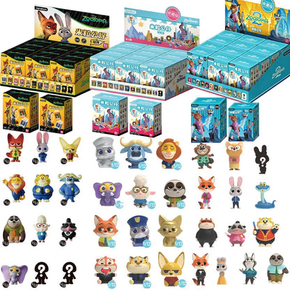 JANDOOM Disney Zootopia Judy Hopps Nick Wilde Bogo Clawhauser Anime Figur Model Rice Grain Doll Blind Box Toys Birthday Gifts Beauty World Shop