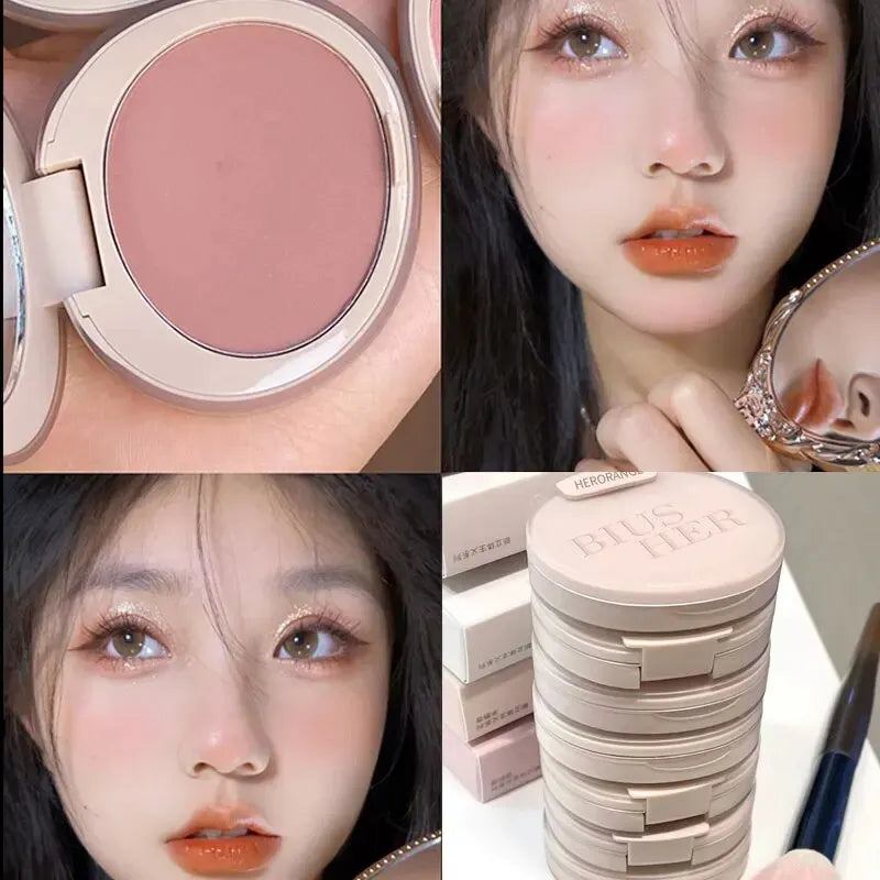 HERORANGEHR526 Monochromatic Blush Is Waterproof, Sweat-proof, Colorfast, and Durable. Six Colors Are Available. Beauty World Shop