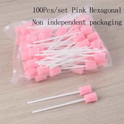 100Pcs Disposable Sponge Stick Multi-function Oral Swabs Single Use Cleaning Accessories Professional Cavity Supply Beauty World Shop