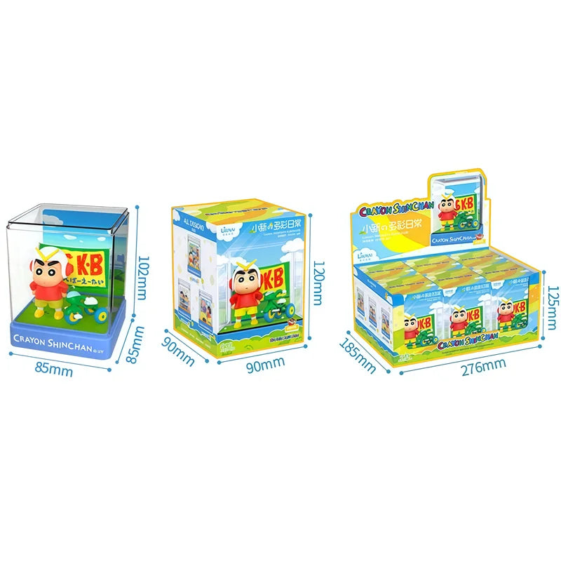 Crayon Shin-Chan Action Kamen‌ Kazama Tōru Bochan Anime Figure Model Doll Colorful Daily Iife Micro Scene Blind Box Toys Gifts Beauty World Shop