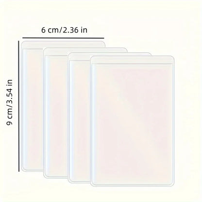 12PCS PVC Waterproof Transparent Card Holder Plastic Card id Holders Case To Protect Credit Cards Card Protector Cardholder Bags Beauty World Shop