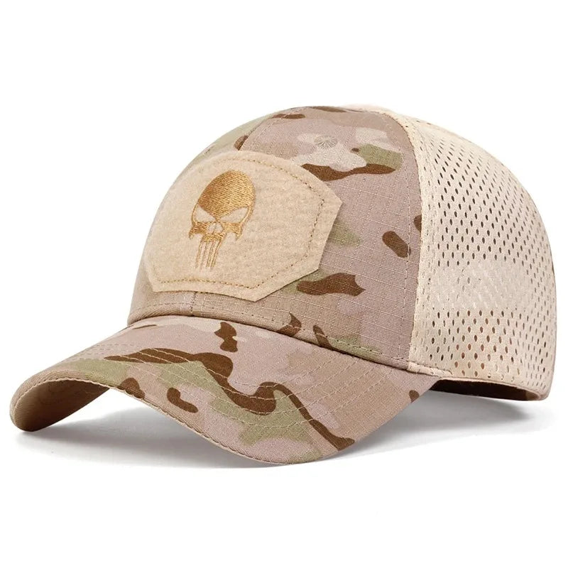 2025 NEW Skull Embroidered Top with Patch Breathable Baseball Caps Spring and Autumn Outdoor Adjustable Casual Hat Sunscreen Hat Beauty World Shop
