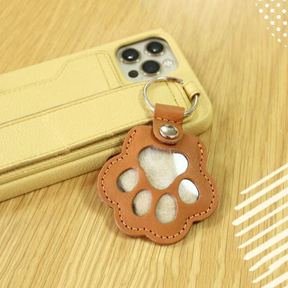 Pet Hair Memorial Keychain PU Leather Keepsake Locket for Cat Dog Fur Pet Hair Storage Pendant Handbag Hanging Accessories Beauty World Shop