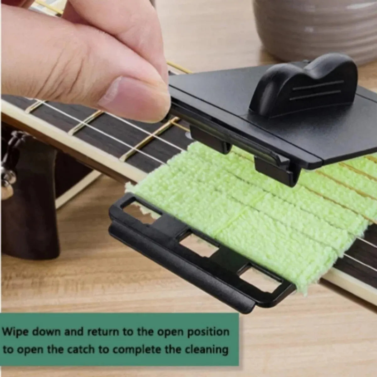 Miwayer Guitar String Cleaner Clean Fretboard Cloth Tool for Maintenance and Care of Violin, Bass, Ukulele, Electric Guitars Beauty World Shop