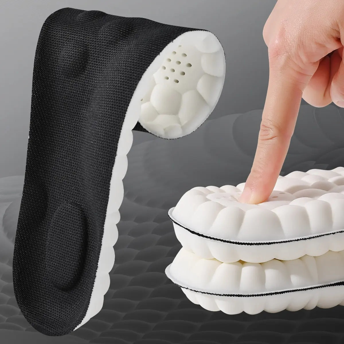 1/2/4pairs Latex Sport Insoles Soft High Elasticity Shoe Pads Orthotic Breathable Shock Absorption Cushion Arch Support Insole Beauty World Shop