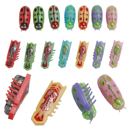 Funny Electric Bugs Catnip Toy Automatic Tunnel Mini Robot Bug Vibration Insect Toys For Cats Battery Operated Cockroach Ladybug Beauty World Shop