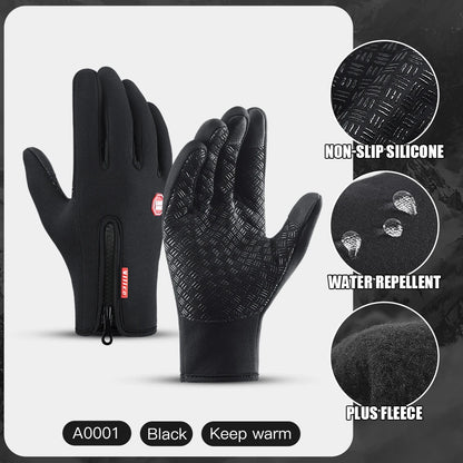 Winter Ski Gloves Men Bike Cycling Gloves Windproof Cold Proof Full Finger Outdoor Waterproof Bicycle Motorcycle Riding Mitten Beauty World Shop