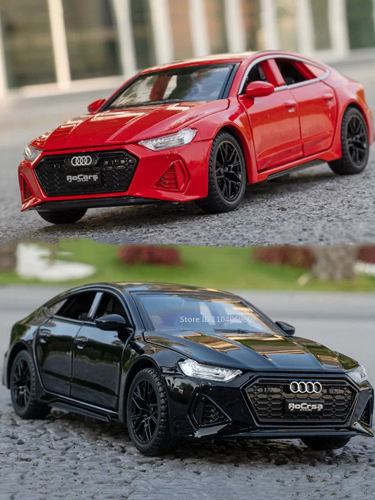 1:32 Audi RS7 Sportback Model Toy Cars Alloy Diecast 6 Doors Opened with Pull Back Rubber Tires Ornament Vehicle Toys Gifts Beauty World Shop