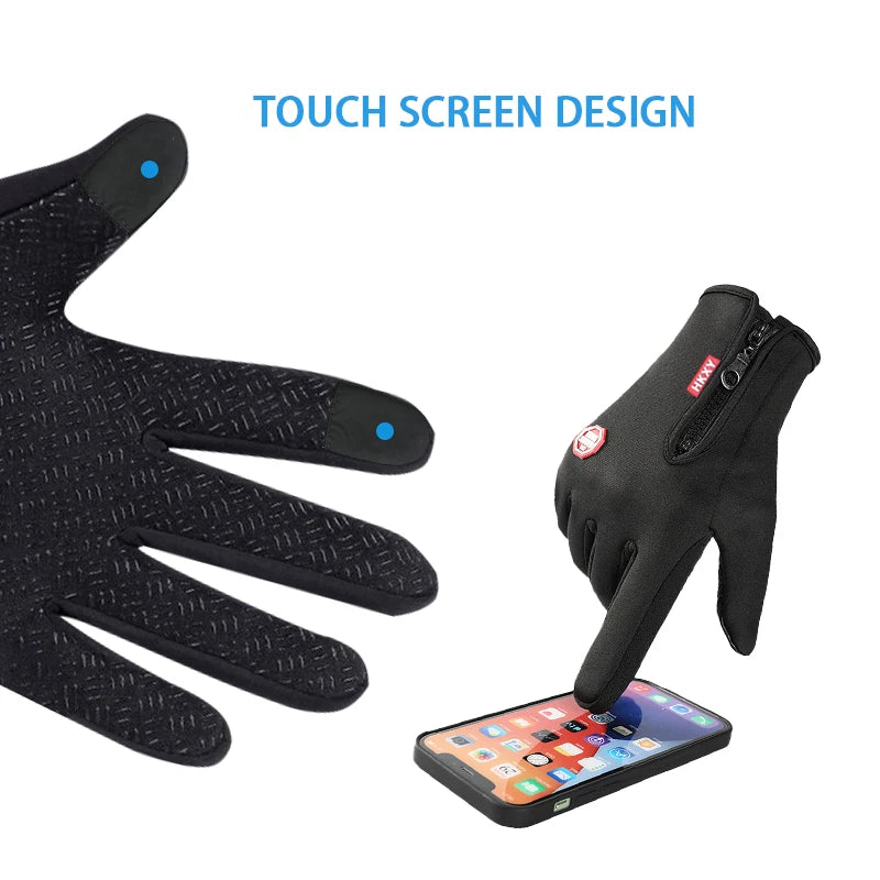 Winter Men's And Women's Warm Gloves, Waterproof And Skin Friendly Touch Screen, Suitable For Cycling And Skiing Beauty World Shop