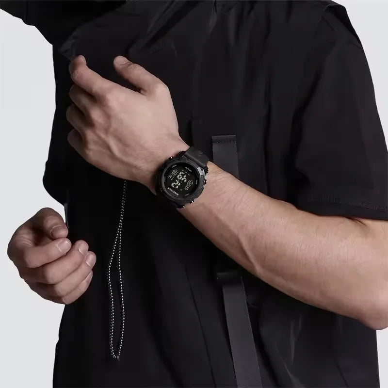 NAVIFORCE 7104 Sports Men's LCD Digital Leisure Date Week Alarm Clock Waterproof Silicone Strap Electronic Watch électronique Beauty World Shop