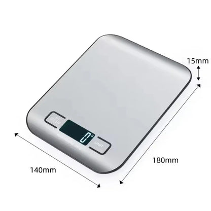 Digital Kitchen Scale LED Display 5kg/1g Stainless Steel Panel Electronic Scales Home Jewelry Food Snacks Weighing Baking Tools Beauty World Shop