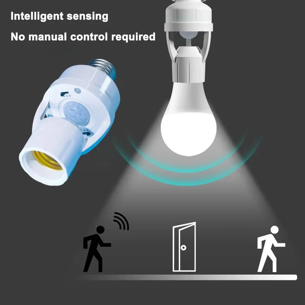 1/2/3PCS PIR Motion Sensor Lamp Holder E27 Smart Light Bulb Holder Adapter Auto On/Off Motion Light Socket For Porch Staircase Beauty Trend Shop