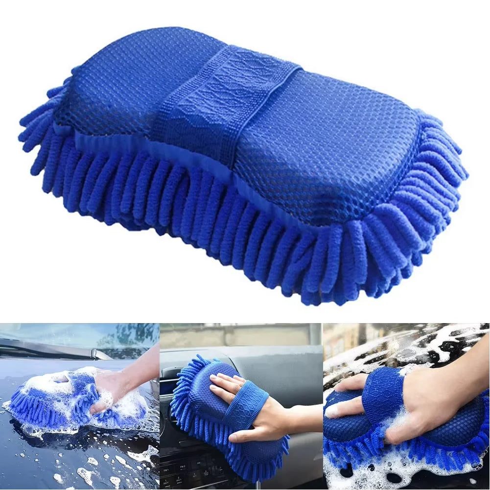 Car Washing Sponge Brush Soft Chenille Microfiber Washing Brush Car Body Cleaning Water Absorbtion Brushes Detailing Washer Beauty World Shop