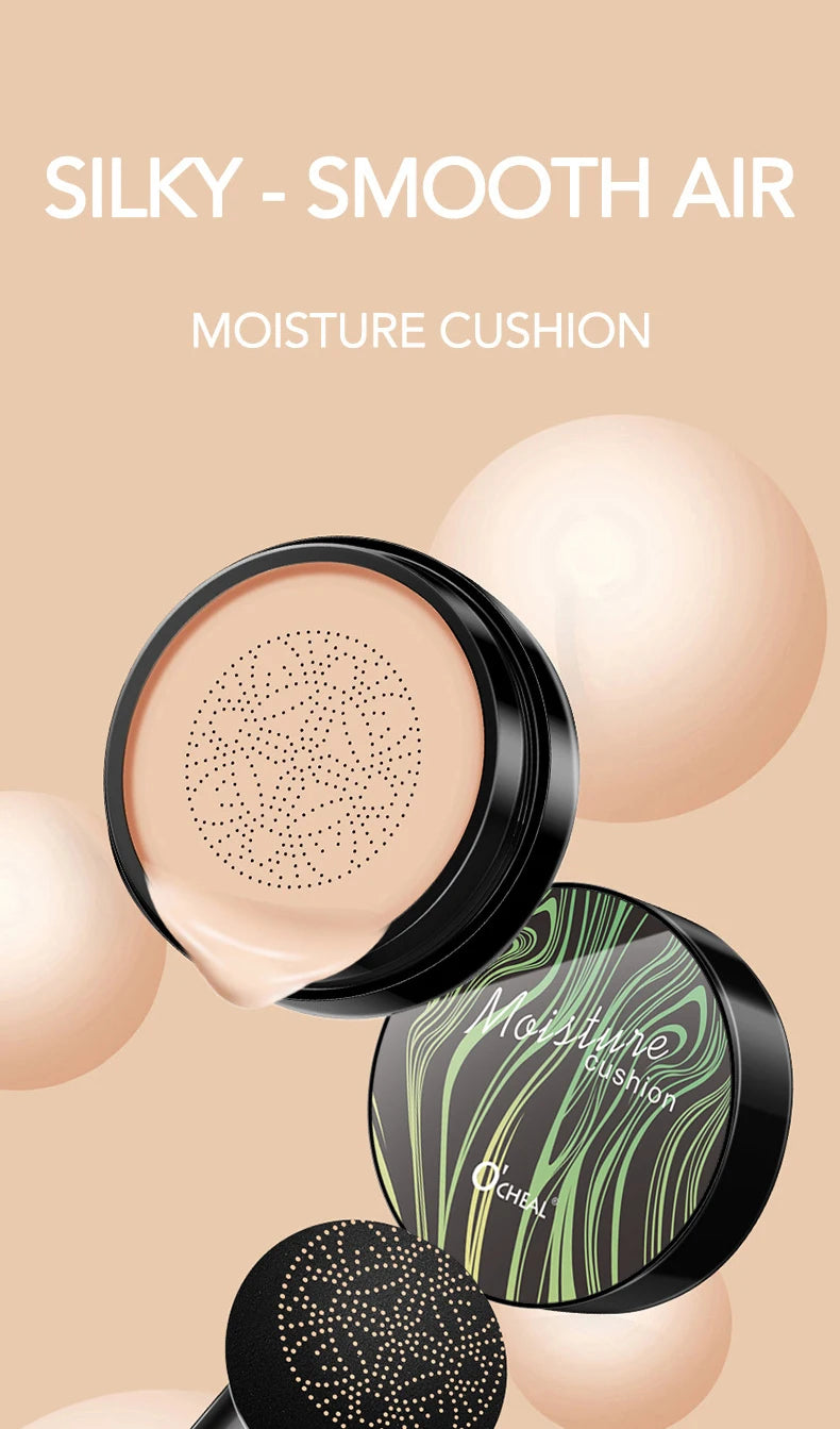 Ocheal BB Cream Air Cushion Compact Make Up Foundation Concealer Cream for Face Cosmetics Makeup Mushroom Head Puff Beauty World Shop