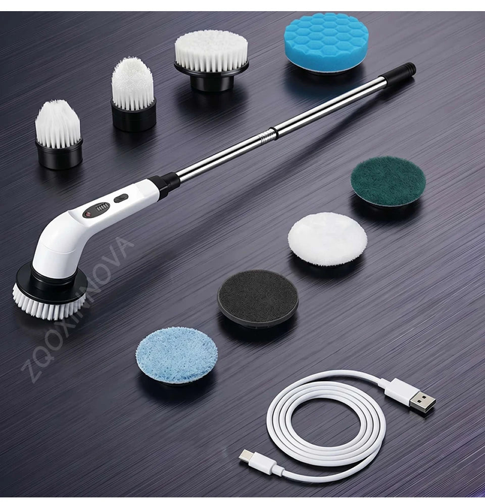 Cordless Multipurpose Cleaning Brush Household Electric Spin Scrubber Kitchen Gadget Hair Brush Bathroom Toilet Mop for Home Cle Beauty World Shop