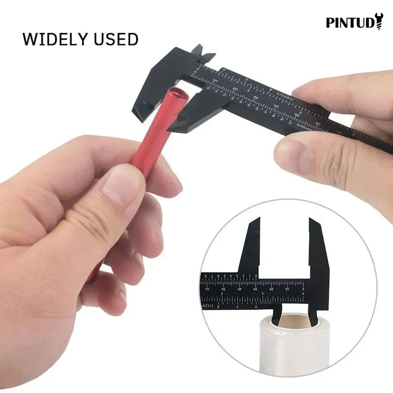 1PC Plastic Vernier Caliper Digital Display Caliper Mini Text Play Caliper Student Vernier Ruler 0 to 150mm Measuring Tool Beauty World Shop