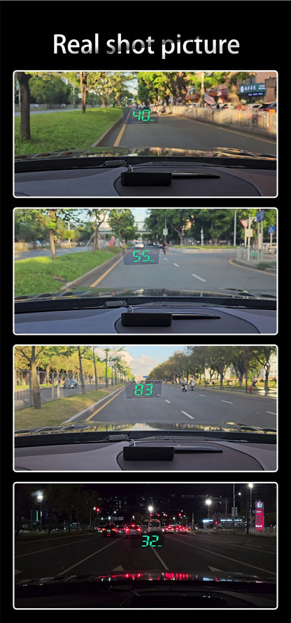  M2 Car GPS Head Up Display Universal Car Speedometer Gauge KM/H Windshield Projector Automatic Photosensitive Digital Speed Me Beauty World Shop