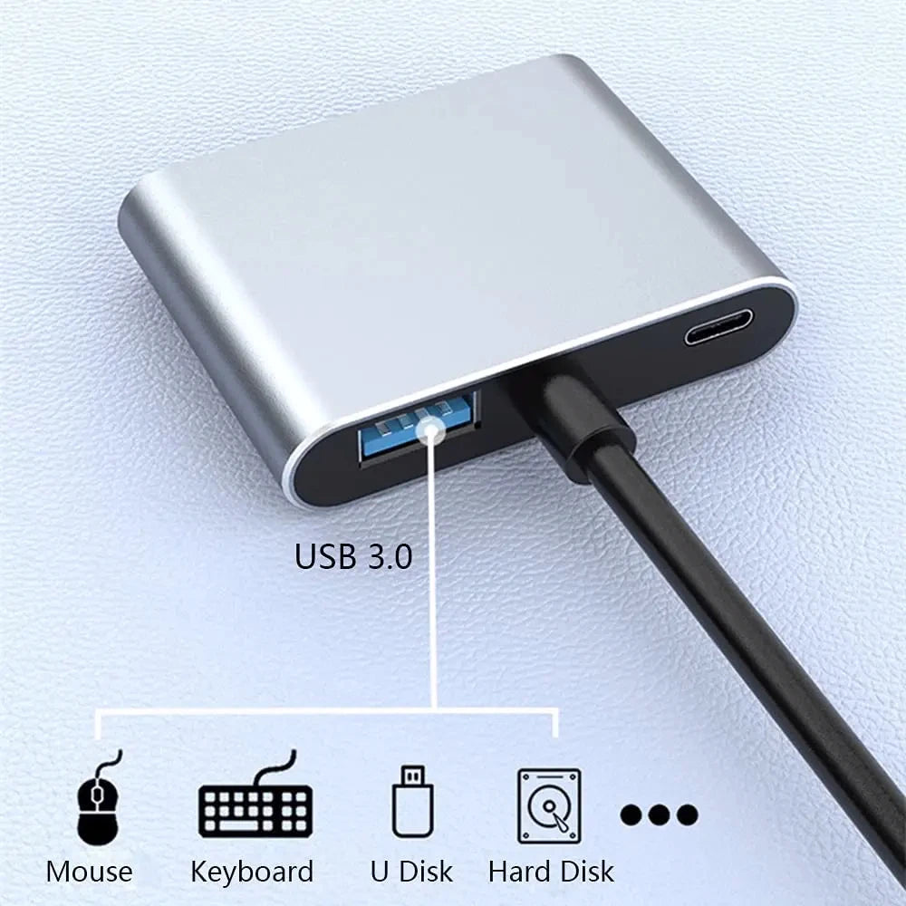4k Uhd Display Usb C Thunderbolt3 Dual HdTV Extend 2 Monitors Usb 3.0 Hub Type-C Dock Pd Fast Charging For Macbook Pro Air Beauty World Shop
