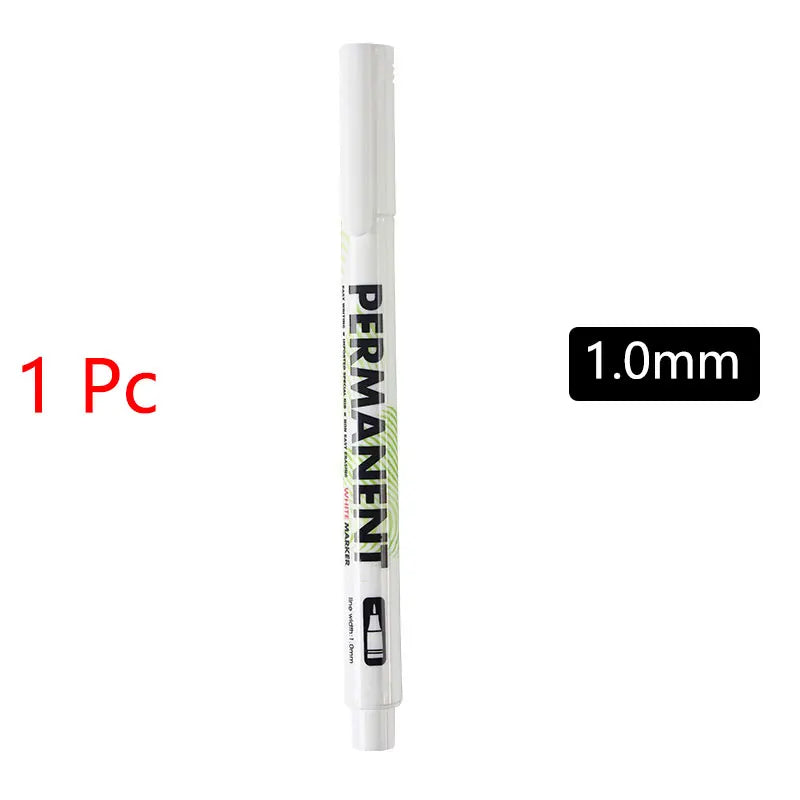White Marker Pens set Oily Waterproof White Gel Pen DIY Graffiti Sketching Marker Stationery Writing School Supplies brush Beauty World Shop
