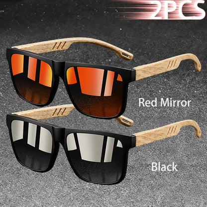 Fashion Vintage Square Square Frame Sunglasses Men Women Fishing Driving Man Luxury Brand Designer Sun Glasses  Eyewear Beauty World Shop