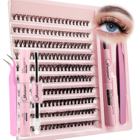 DIY Lashes Extension Kit Eyelashes 200 PCS Clusters Lash Bond and Seal Makeup Tools for Gluing  Lashes Gluing Glue  Accessories Beauty World Shop