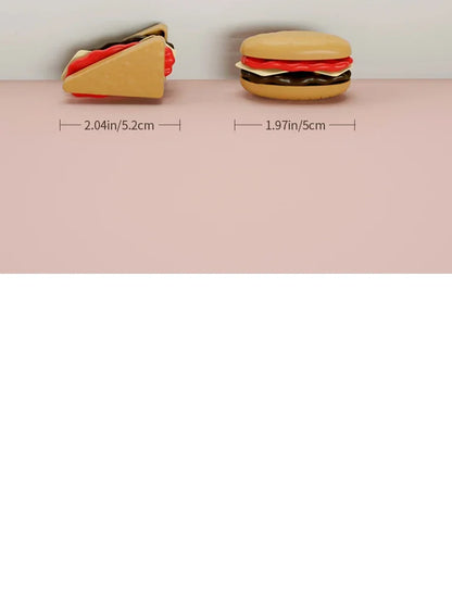 9 PCS Set Detachable Plastic Snack Hamburger Pretend Toy Kids Kitchen Play House Food Toy Beauty World Shop