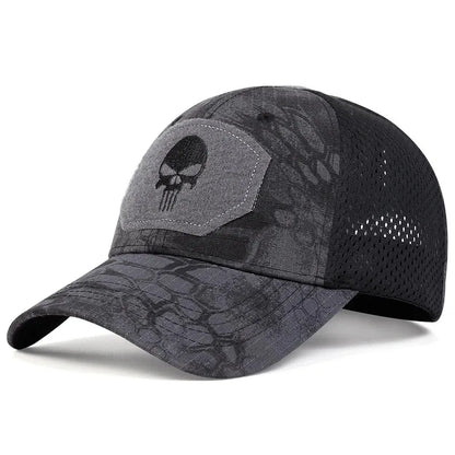 2025 NEW Skull Embroidered Top with Patch Breathable Baseball Caps Spring and Autumn Outdoor Adjustable Casual Hat Sunscreen Hat Beauty World Shop
