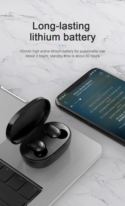 Original A6S TWS Headset Wireless Earphones Bluetooth Headphones Sport Stereo Fone Bluetooth Earbuds for Xiaomi Huawei iPhone Beauty Fashion