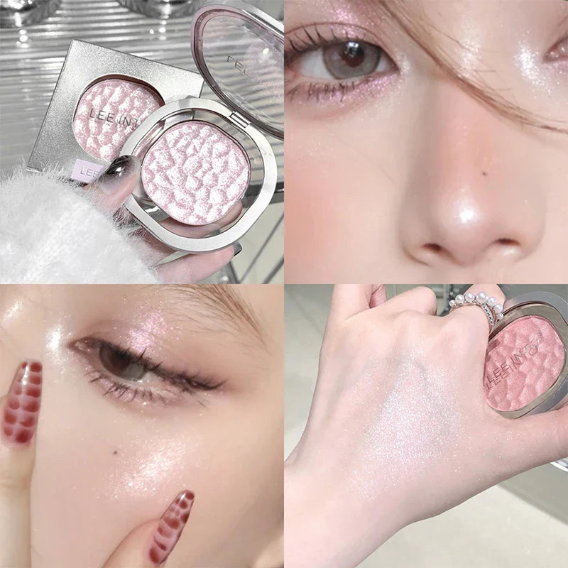 LEEINTO color-glowing high-gloss powder pearlescent powder brightens up the make-up eye shadow disc Beauty Trend Shop