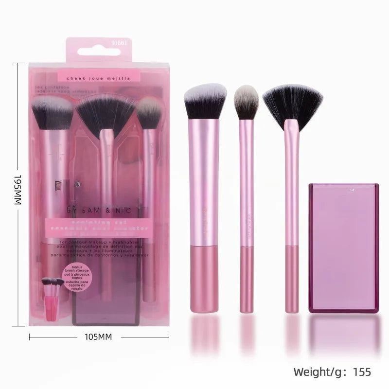 Popular Full Set of Makeup Brush Set Powder Blusher Brush Halo Dye Brush Eye Shadow Brush Beauty Egg Beauty World Shop