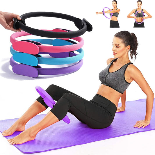 1Pcs Yoga Pilates Ring Non-slip Sports Resistance Ring Fitness Shaping Ring Pelvic Floor Muscle Training Fitness Yoga Equipment Beauty World Shop