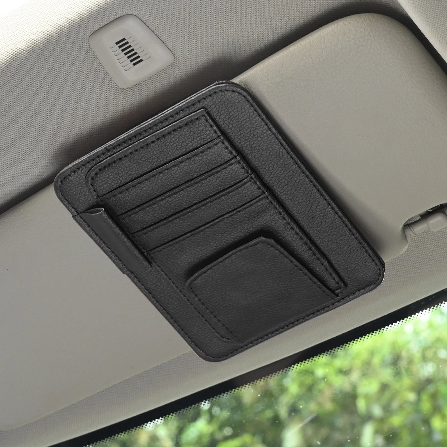 Car Visor Organizer Multi-Pocket Pouch Bag Card Glasses Storage Holder Scratch-resistant Auto Visor Holder For Car Interior Car Beauty World Shop