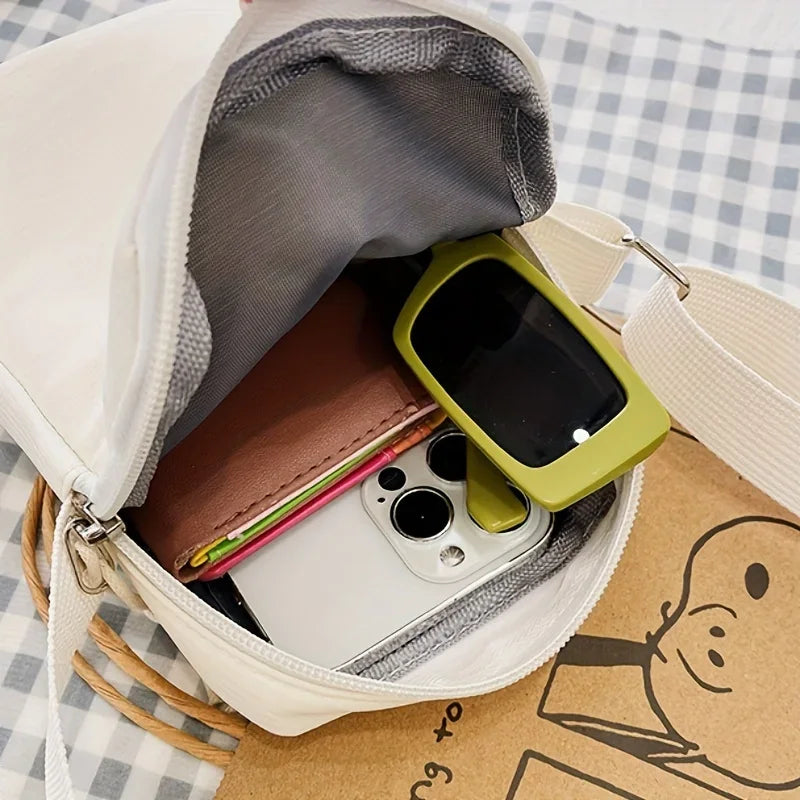 New Fashion Simple Casual Shoulder Messenger Bag, Women's Portable Mobile Phone Bag, Vertical Coin Key Bank Card Shoulder Bag Beauty Trend Shop