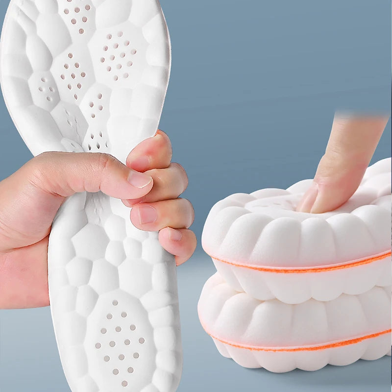 1/2/4pairs Latex Sport Insoles Soft High Elasticity Shoe Pads Orthotic Breathable Shock Absorption Cushion Arch Support Insole Beauty World Shop