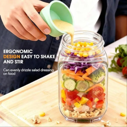 This Original Salad Pod is a portable salad container with a side-opening lid, perfect for home use and outdoor activities. Beauty World Shop