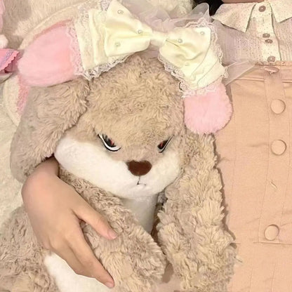 Large Size Angry Rabbit Plush Toy Cute Animal Plushie Doll Kawaii Stuffed Soft Toys Model Room Decor Birthday Gifts Beauty World Shop