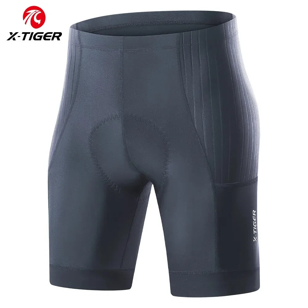 X-TIGER  Cycling Shorts Men Double Arrow Cushion Pad MTB Road Anti Slip Bike Shorts 7 Hours Ride Breathable Lycra Shorts Beauty World Shop