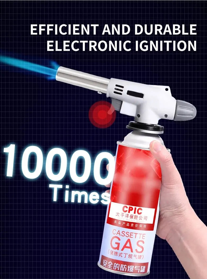 Torch Cooking AutoIgnition Butane Gas Welding-Burner Welding Gas Burner Flame Gas Torch Flame Gun Blow for BBQ Camping Cooking Beauty World Shop