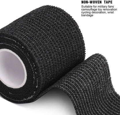 3/6/12/24/48 PCS Tattoo Grip Cover Wrap Disposable Black  Bandage For Tattoo Grip Bandage Machine Tape Tube Accessories Beauty World Shop