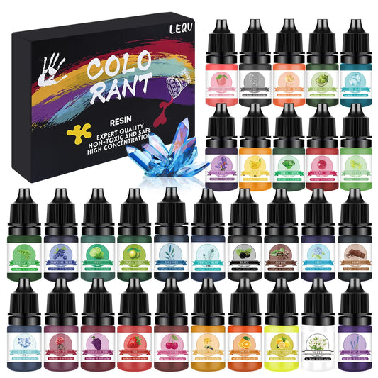 30 Color Epoxy Resin Pigment Set, 5 ml, UV Resin Dye Set for DIY Jewelry and Crafts, Assorted Colorants for Artistic Creations Beauty World Shop