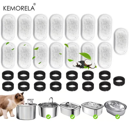 12/15PCS Cat Water Fountain Activated Carbon Sponge Filters for Stainless Steel Water Dispenser Pet Healthy Water Care Accessory Beauty World Shop