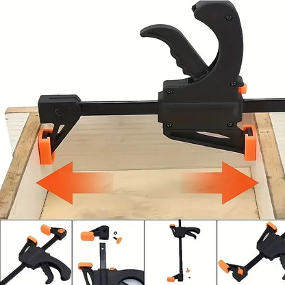 Woodworking Clamp F Hard Quick Release Ratchet Speed Squeeze Clip Kit Long Carpenter Set Nylon Gadget Work Bar Hand Tool 4inch Beauty World Shop