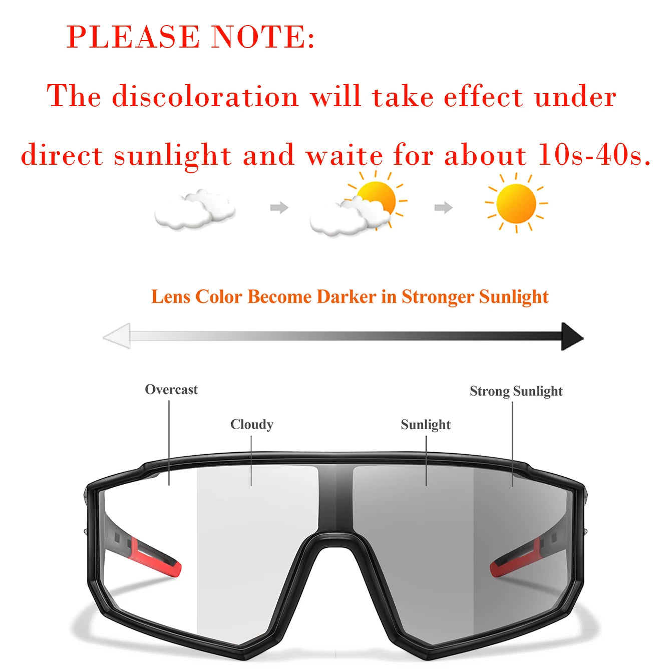 Fashion Brand Men Women Bicycle Photochromic Eyewear MTB Bike Fishing Running Cycling Sports Sunlasses Comfortable Goggles Beauty World Shop