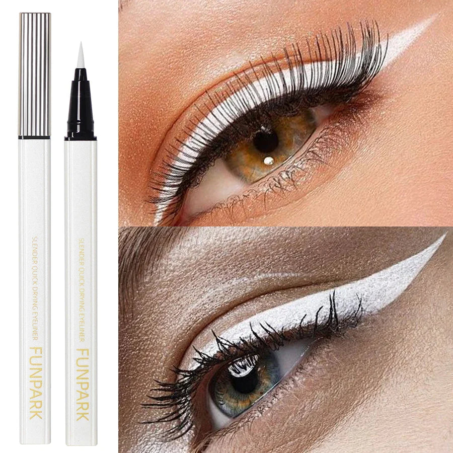 1PC White Liquid Eyeliner Pen Matte Long Lasting Waterproof Eye Liner Pencil Quick-drying Non-smudge Eye Makeup for Women Cosmet Beauty Trend Shop