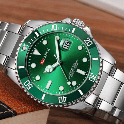 Business Stainless Steel Watch 40mm Classic Red Blue Circle Diving Series Magnifying Glass Calendar Quartz Watches montre homme Beauty World Shop