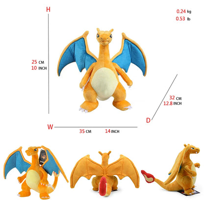 Mega Charizard X Y Soft Plush Toys Cute Anime Figure Kawaii Shiny Gigantamax Rayquaza Charizard Anime Stuffed Toy Beauty Fashion