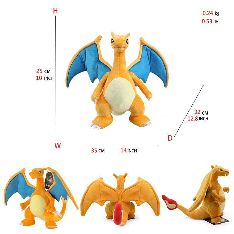 Mega Charizard X Y Soft Plush Toys Cute Anime Figure Kawaii Shiny Gigantamax Rayquaza Charizard Anime Stuffed Toy Beauty World Shop